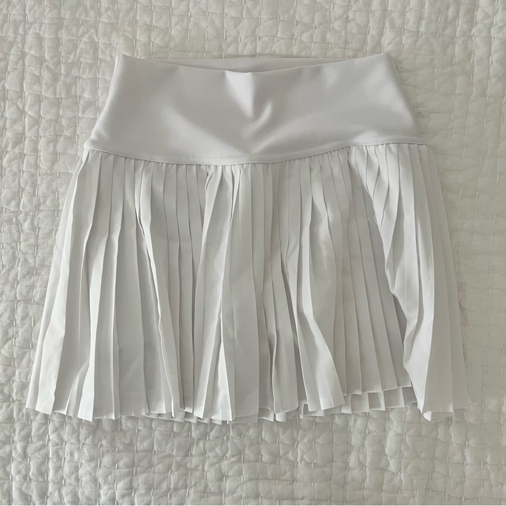 Alo White Pleated Tennis Skirt Small
